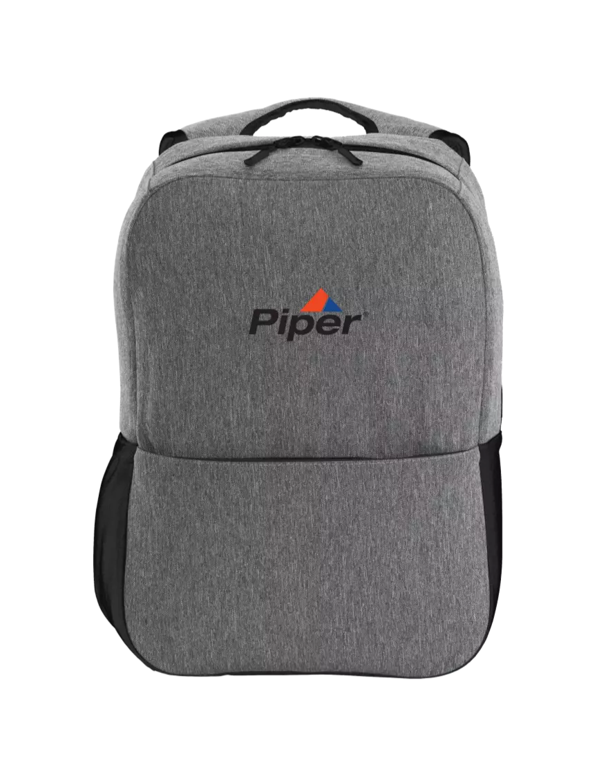 Piper Access Square Laptop Graphite Heather/Black Backpack w/Piper Logo