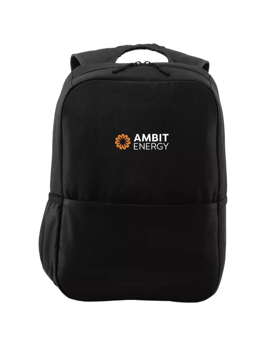 Ambit Access Square Laptop Black Backpack w/Ambit Logo