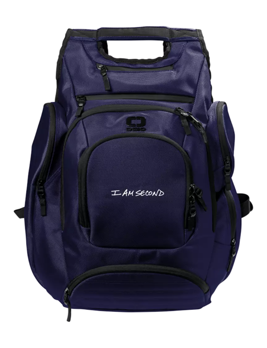 I Am Second OGIO Navy Metro Ballistic Laptop Backpack w/I Am Second Logo