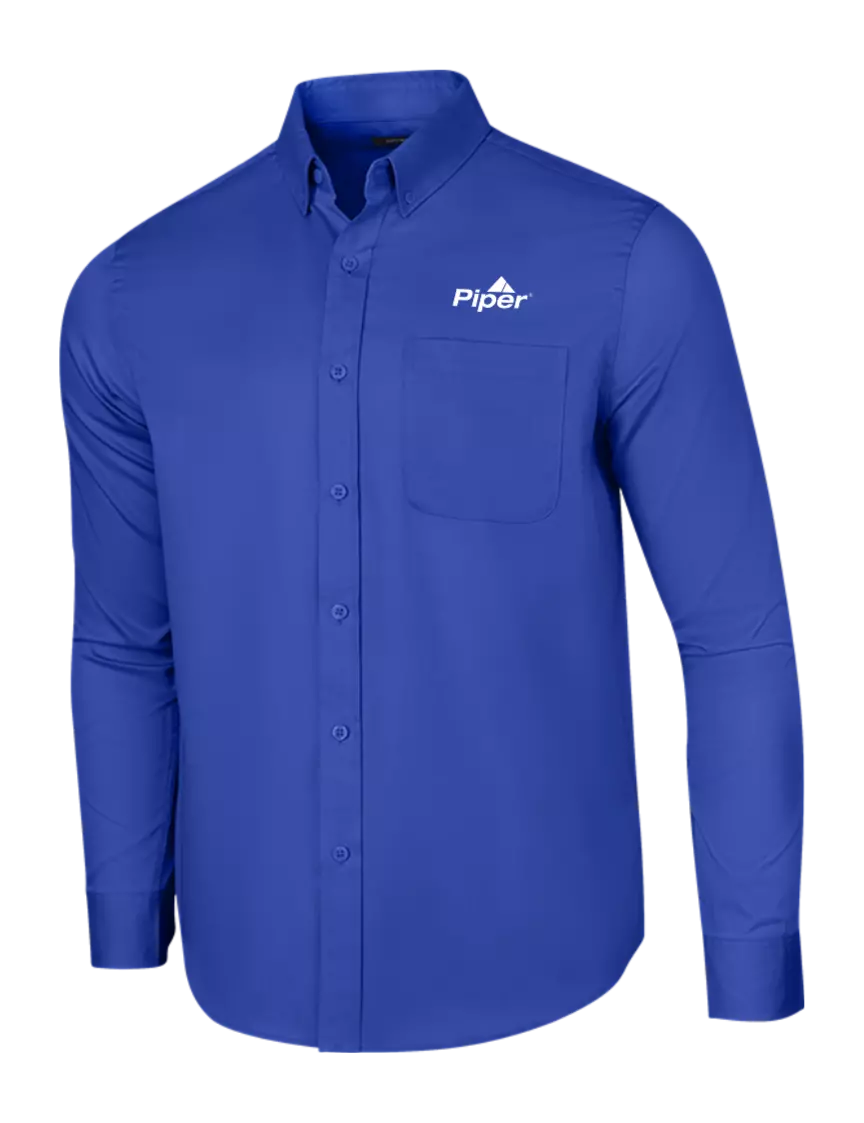Piper Long Sleeve Royal Blue Superpro React Twill Shirt w/Piper Logo