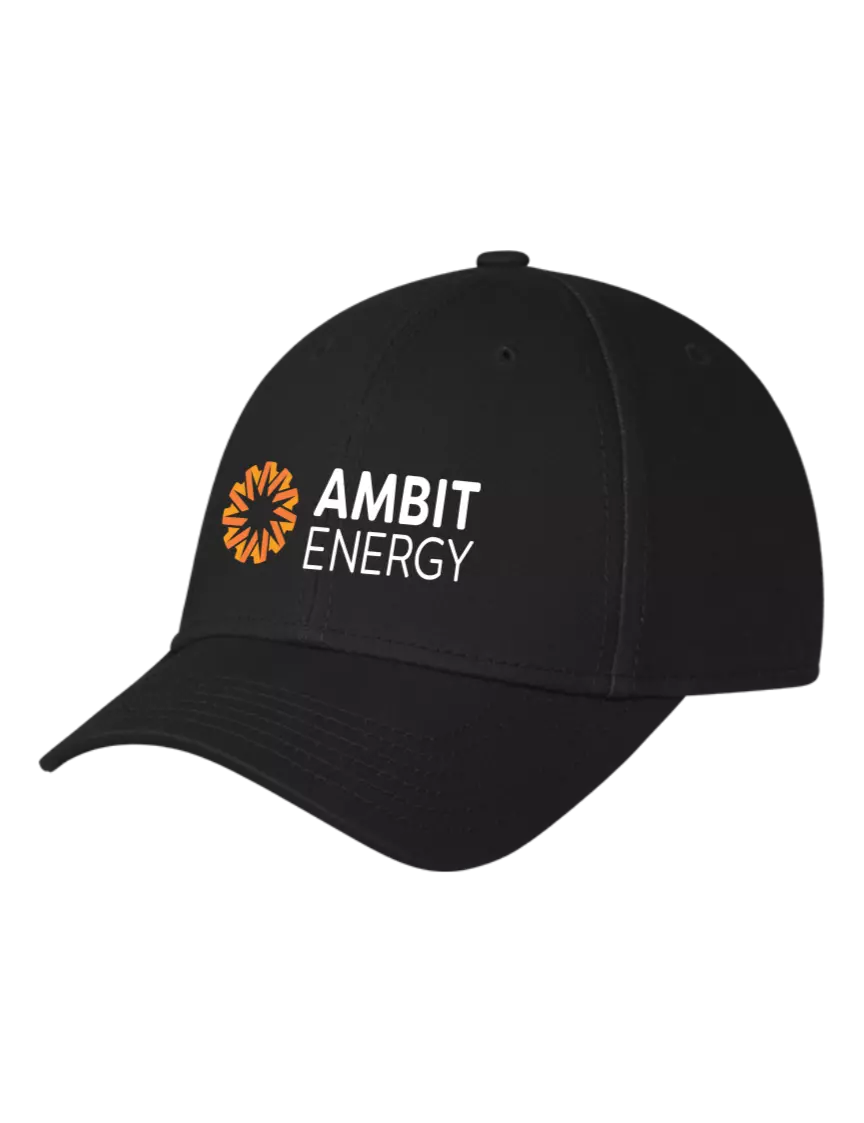 Ambit Black Structured Cap Hook & Loop w/Ambit Logo