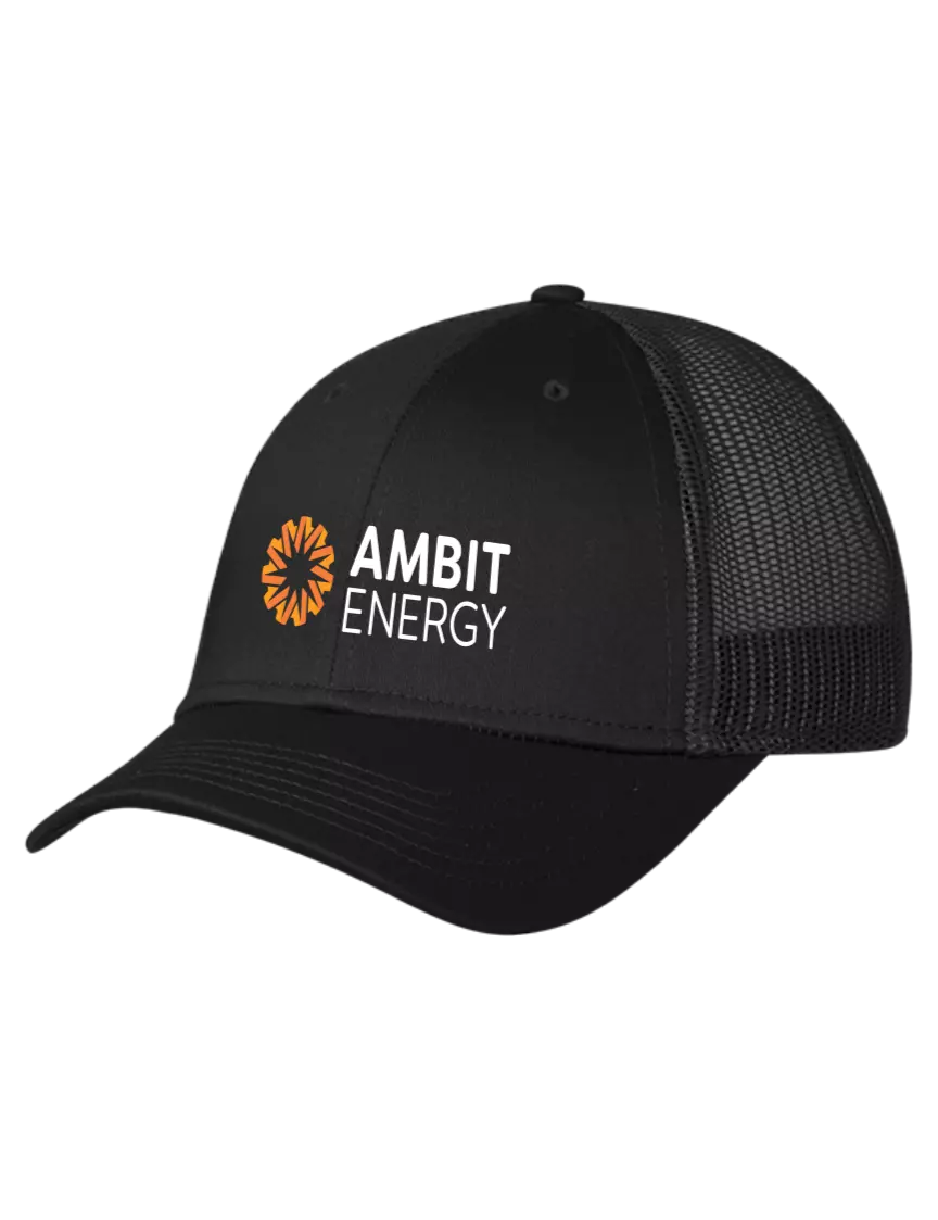 Ambit Black Mesh Trucker Cap Snap Back w/Ambit Logo
