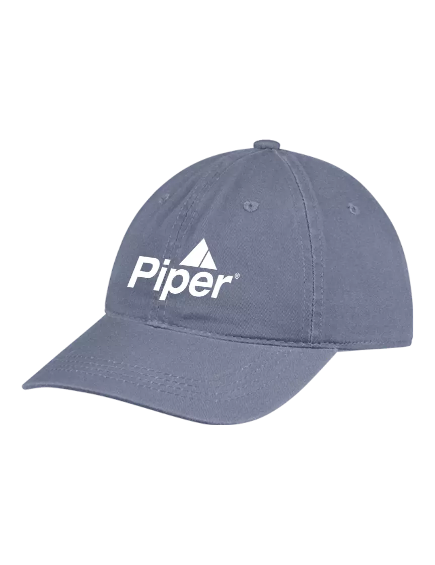 Piper Garment Washed Unstructured Twill Light Navy Blue Cap w/Piper Logo