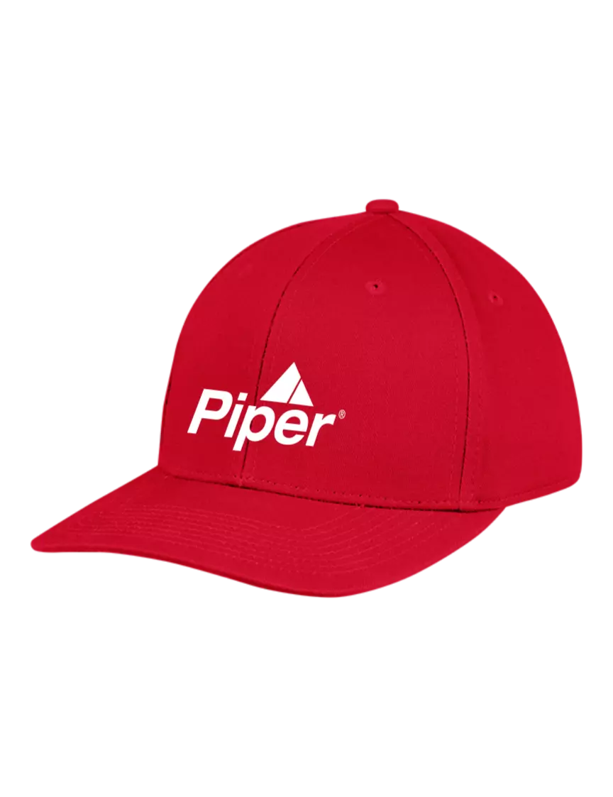 Piper Premium Modern Structured Twill Red Snapback Cap w/Piper Logo