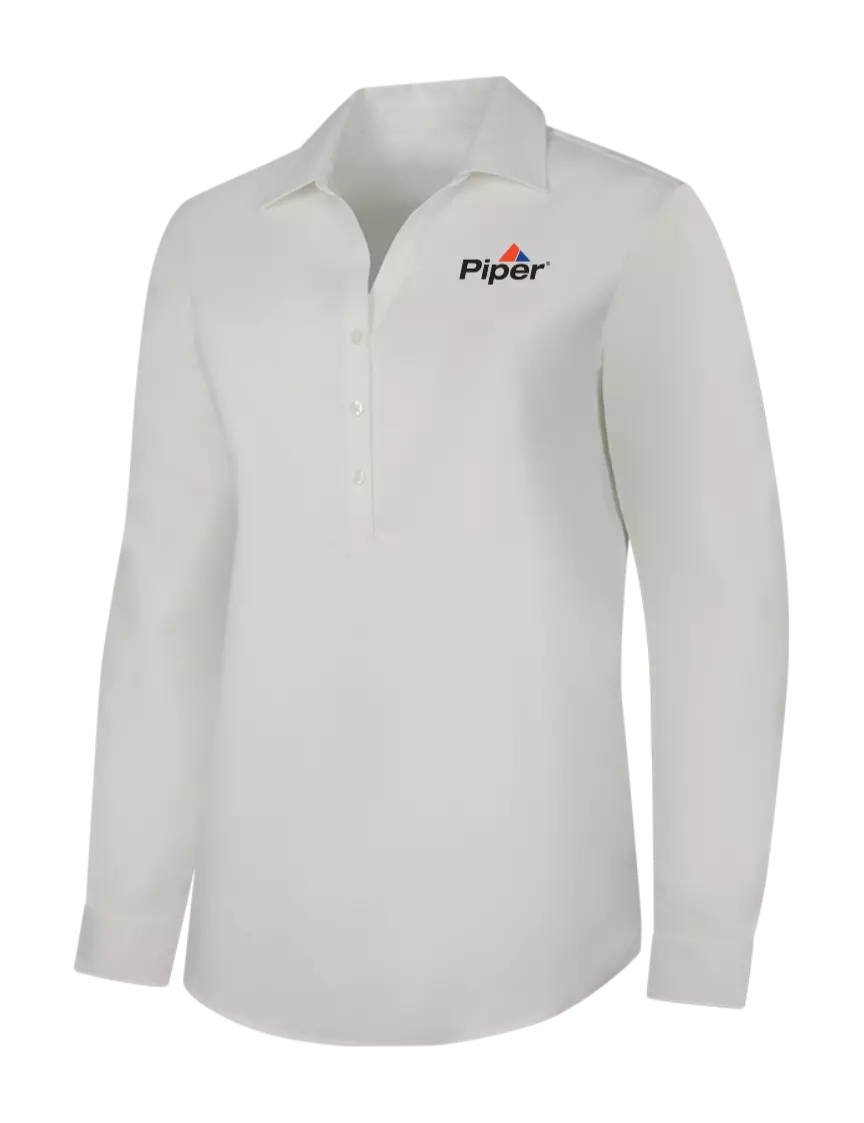 Piper Womens White City Stretch Shirt w/Piper Logo