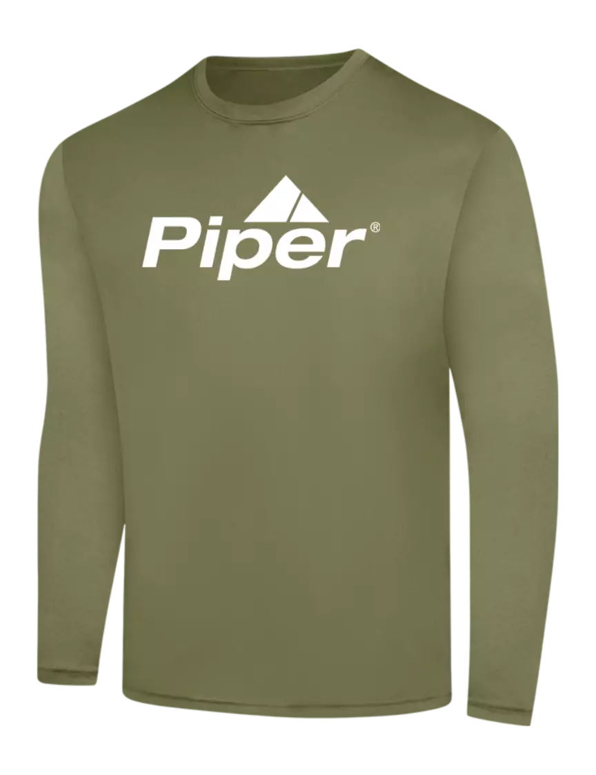 Piper Long Sleeve Light Olive PosiCharge Competitor Tee w/Piper Logo