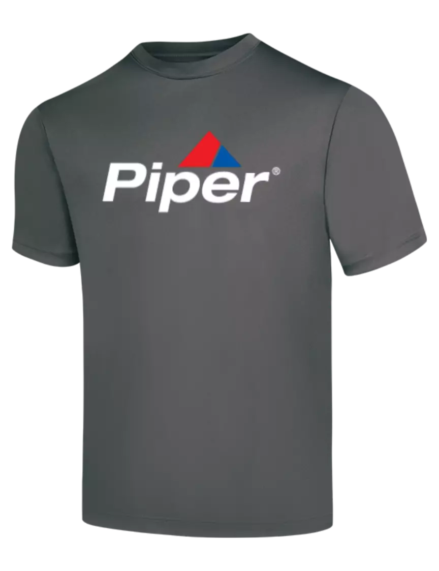 Piper Dark Grey PosiCharge Competitor Tee w/Piper Logo