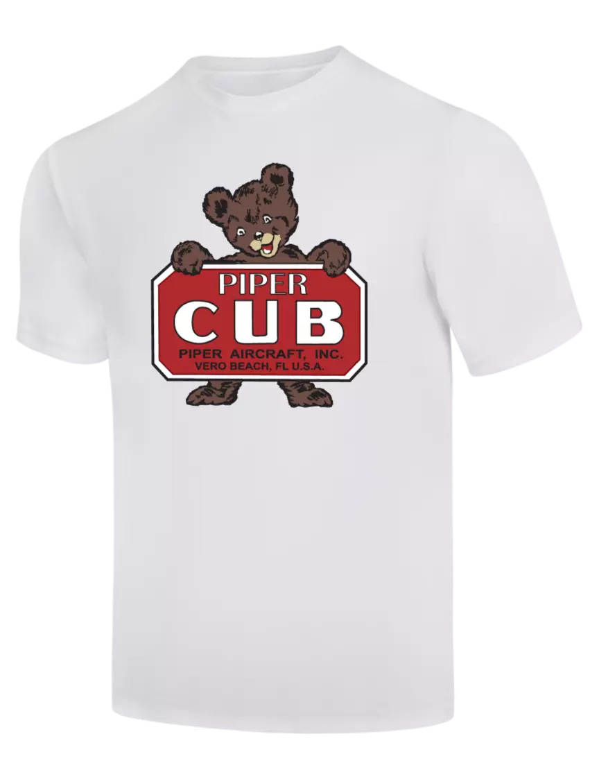 Piper White PosiCharge Competitor Tee w/Piper Cub Logo