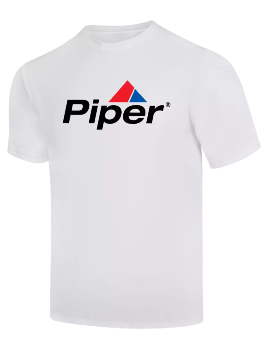 Piper White PosiCharge Competitor Tee w/Piper Logo