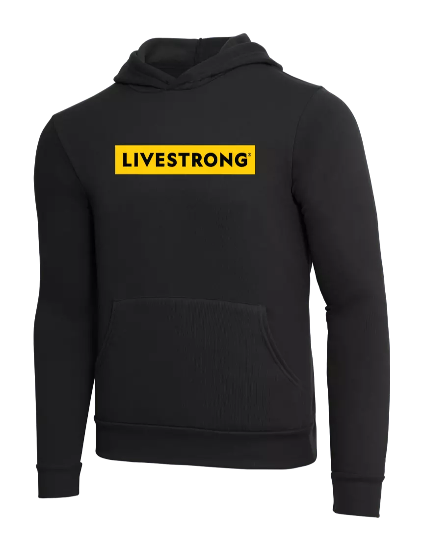 Livestrong BELLA+CANVAS ® Black Sponge Fleece Pullover Hoodie  w/LIVESTRONG Logo