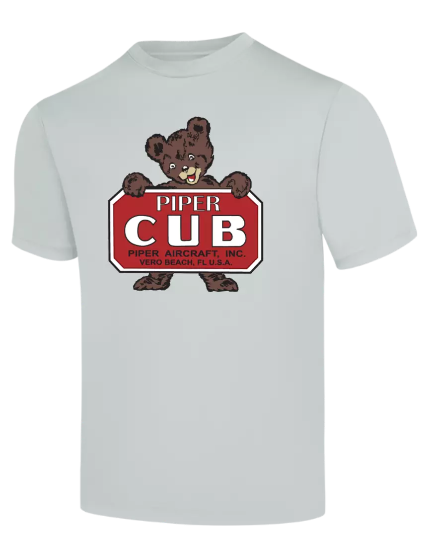 Piper Silver PosiCharge Competitor Tee w/Piper Cub Logo