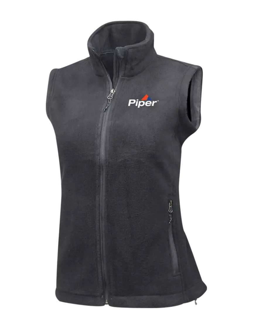 Piper Medium Grey Womens Fleece Vest w/Piper Logo