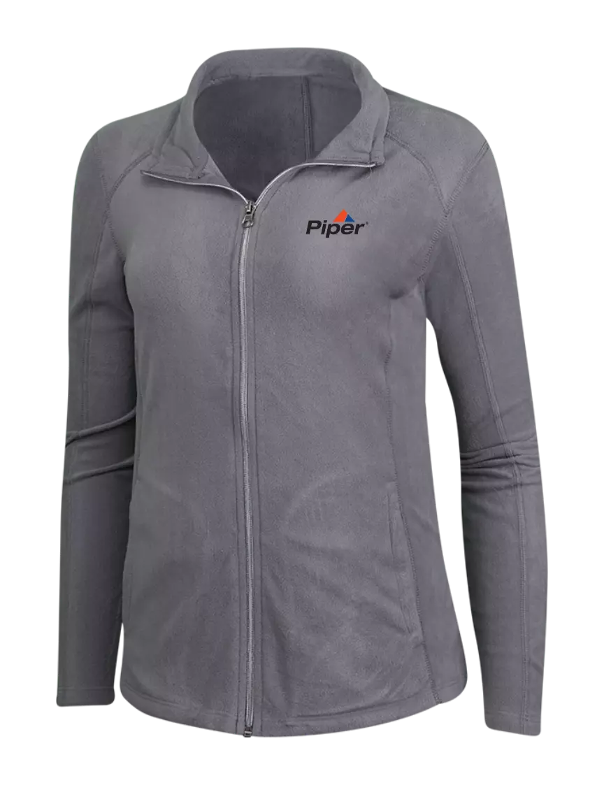 Piper Medium Grey Womens Microfleece Jacket w/Piper Logo