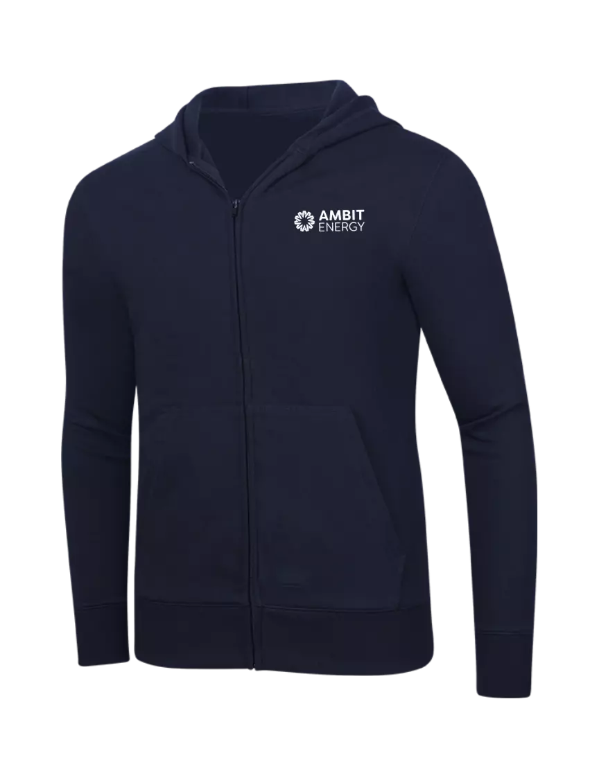 Ambit Full-Zip Navy Hooded Sweatshirt w/Ambit Logo