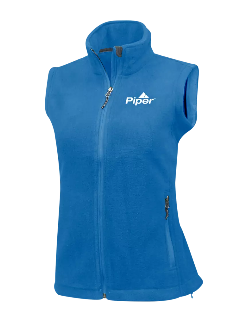 Piper Royal Womens Fleece Vest w/Piper Logo