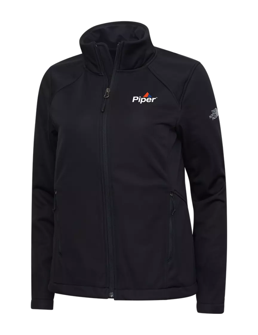 Piper North Face Womens Black Ridgewall Soft Shell Jacket w/Piper Logo