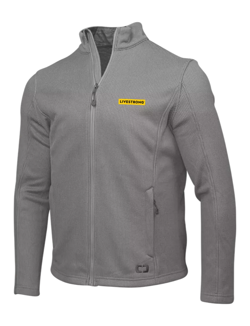 Livestrong OGIO Medium Grey Grit Fleece Jacket w/LIVESTRONG Logo