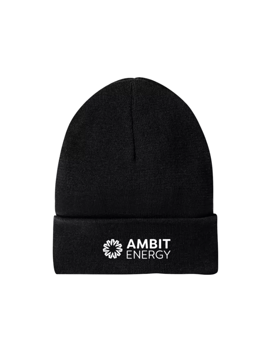 Ambit District Recycled Black Beanie w/Ambit Logo