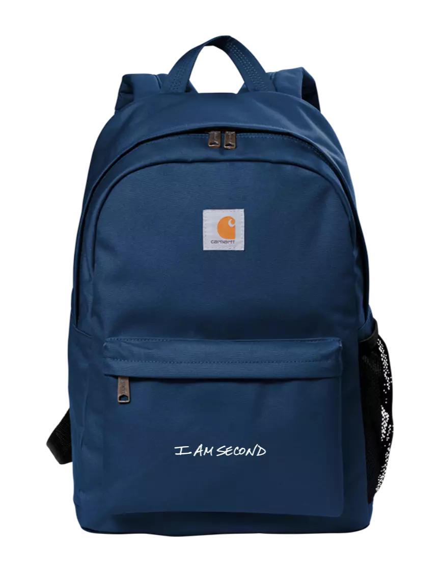 I Am Second Carhartt Navy Canvas Backpack
 w/I Am Second Logo