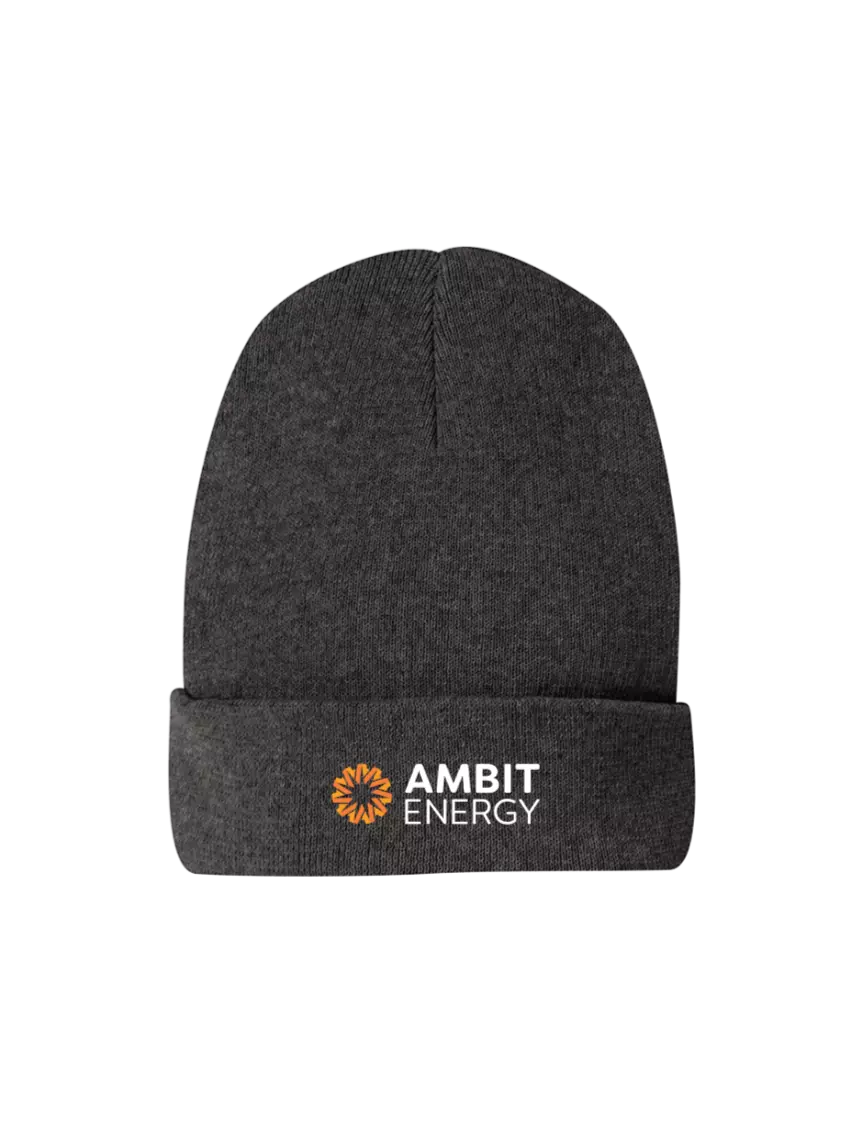 Ambit District Recycled Charcoal Heather Beanie w/Ambit Logo