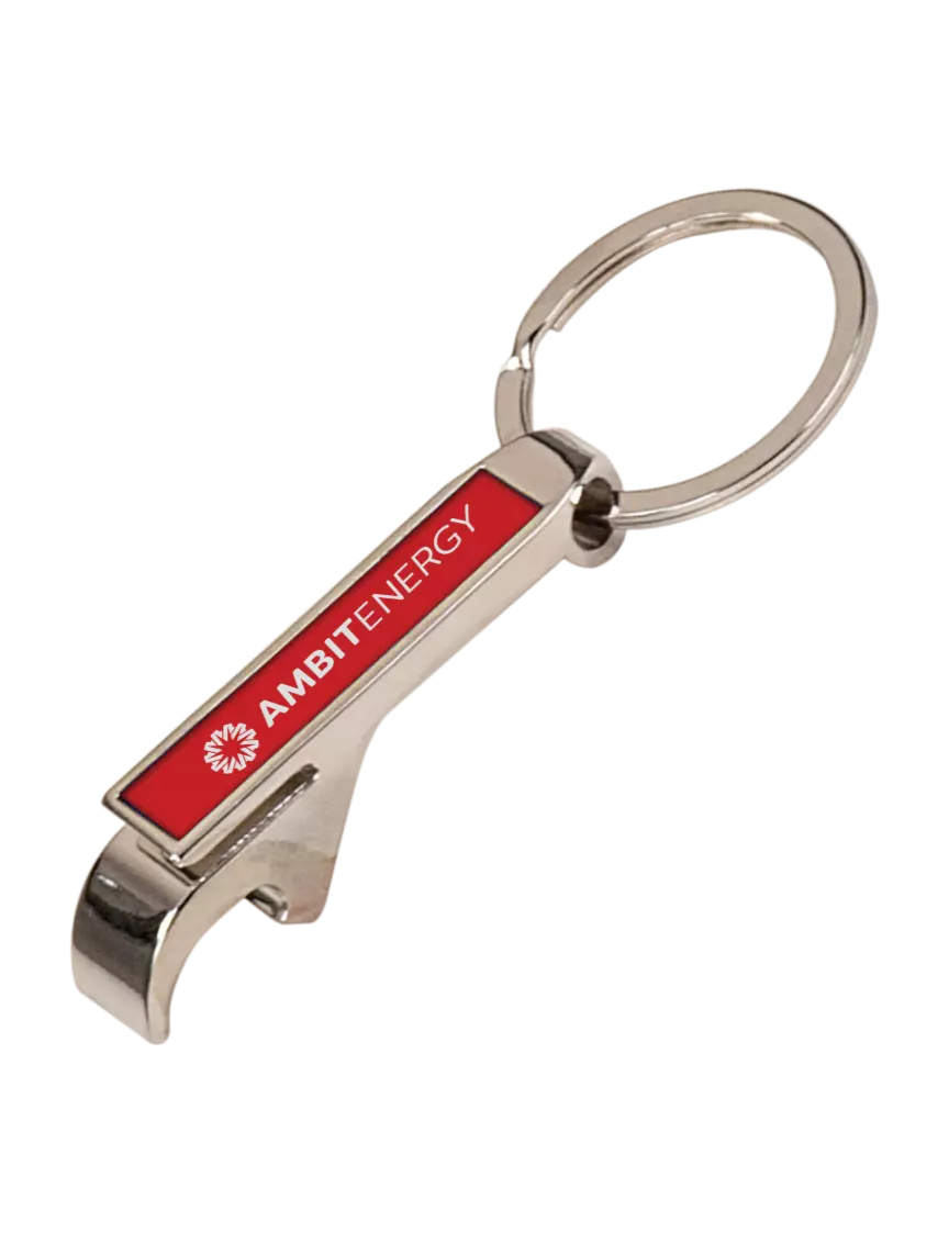 Ambit Red Bottle Opener Keychain w/Ambit Flat Logo