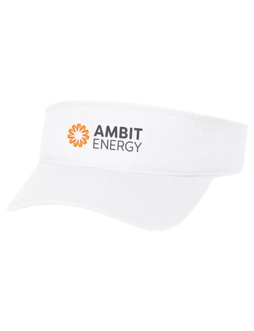 Ambit White Cap Visor w/Ambit Logo