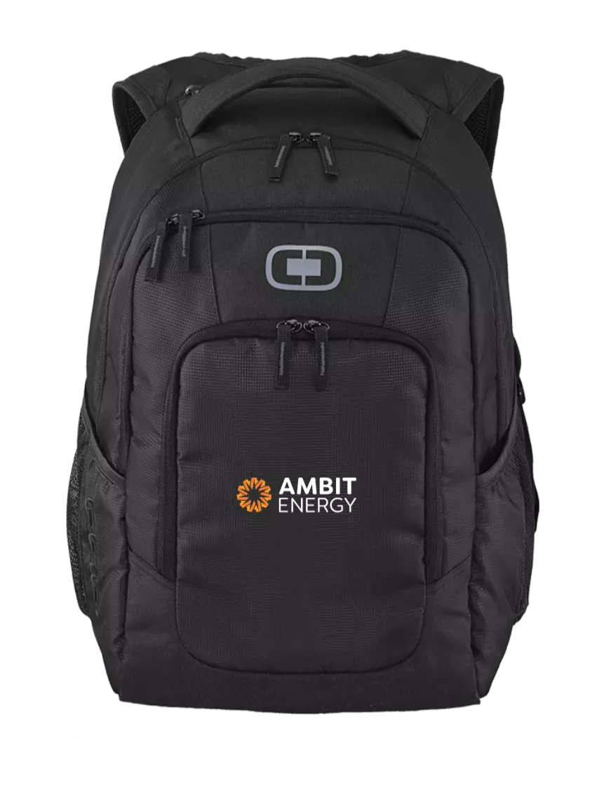Ambit OGIO Black Logan Laptop Backpack
 w/Ambit Logo