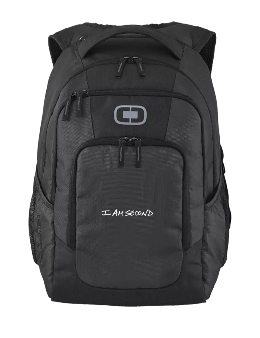 I Am Second OGIO Diesel Grey Logan Laptop Backpack
 w/I Am Second Logo