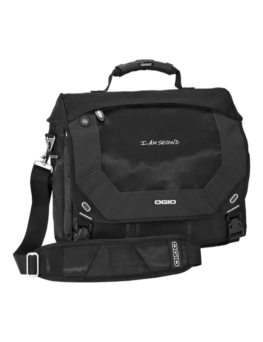 I Am Second OGIO Black Jack Pack Laptop Messenger Bag
 w/I Am Second Logo