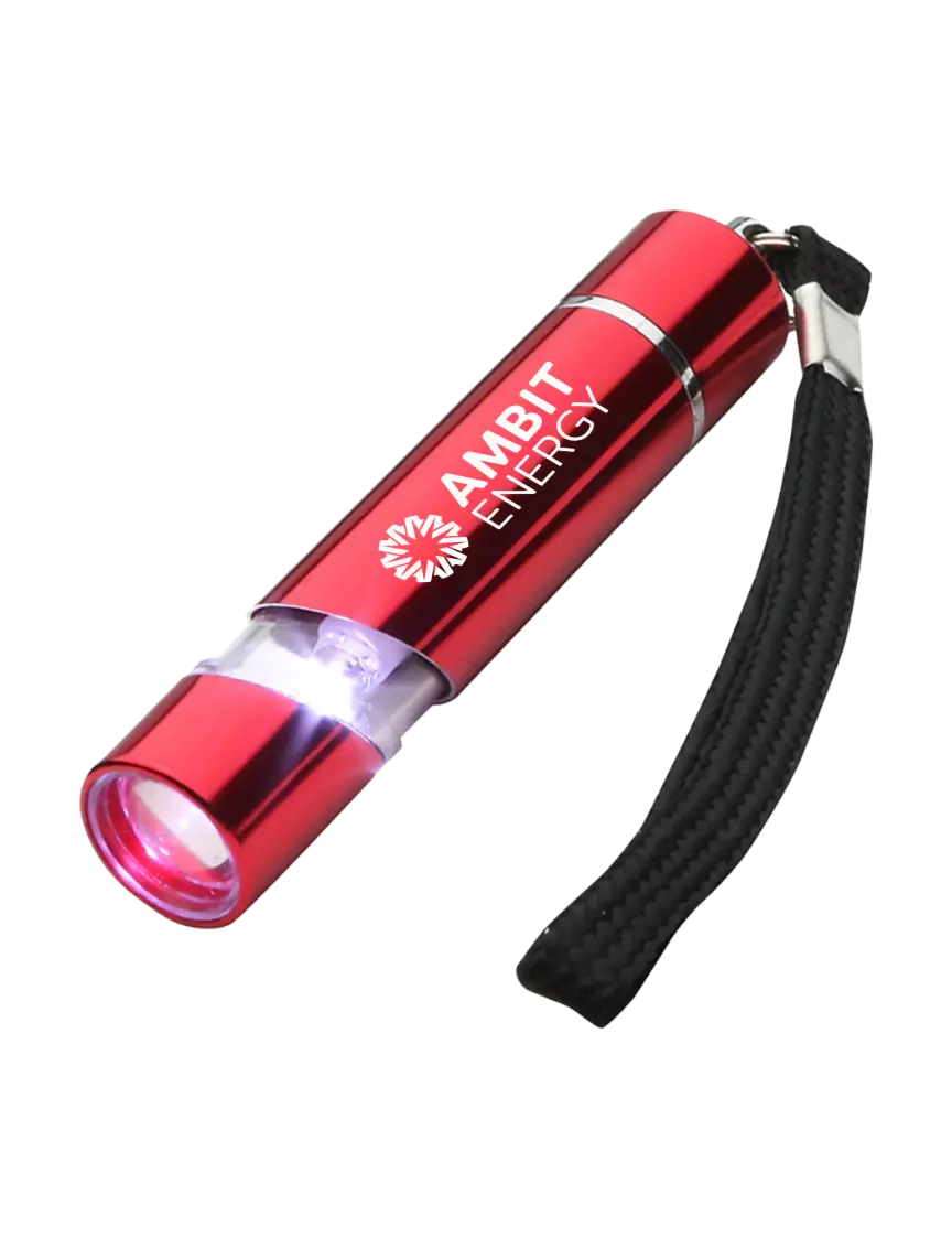 Ambit Red Aluminum Scope LED Flashlight w/Ambit Logo 