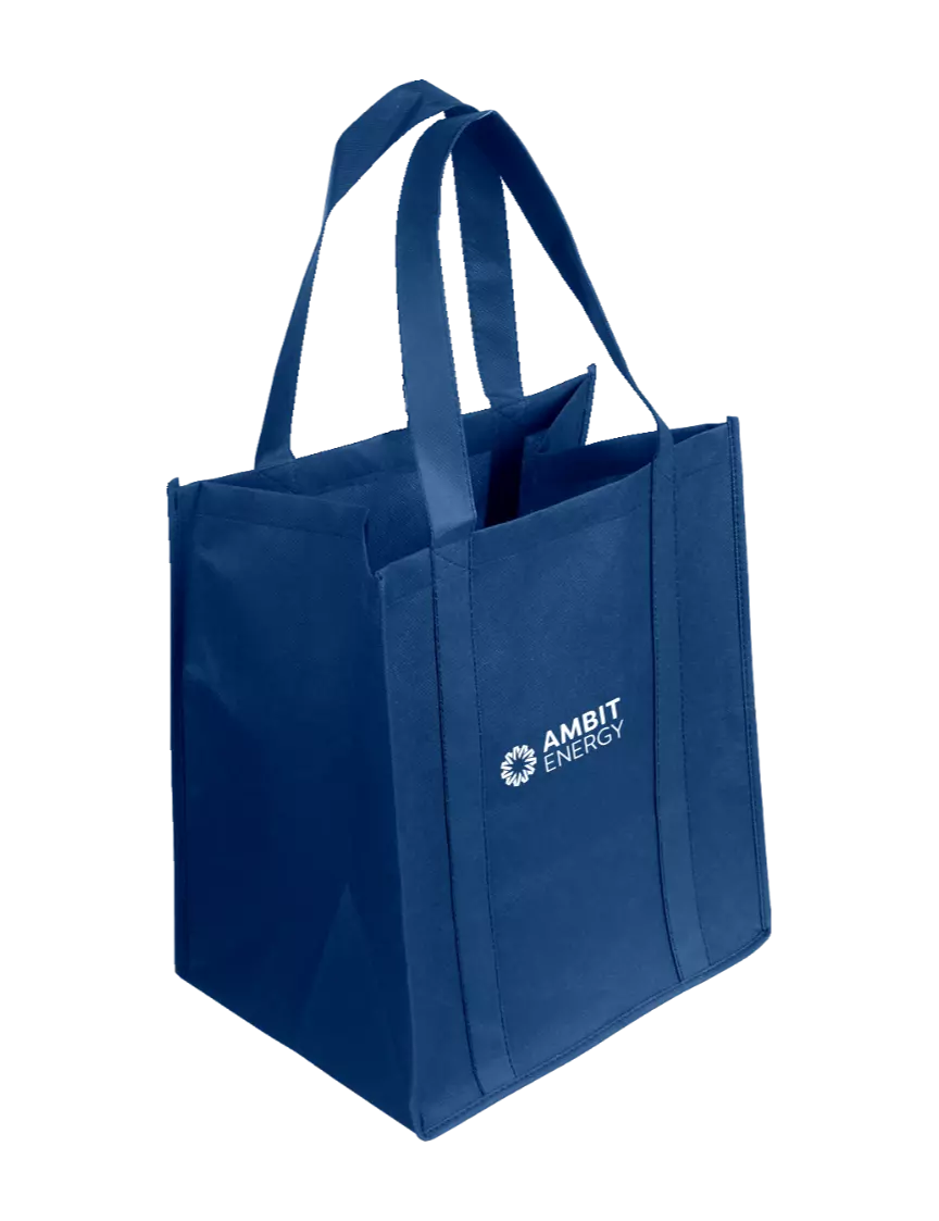 Ambit Eco Reusable Jumbo Navy Blue Shopping Bag w/Ambit Logo