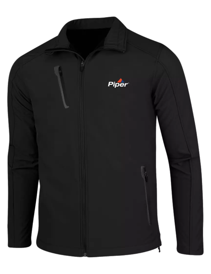 Piper Black Welded Softshell Jacket w/Piper Logo