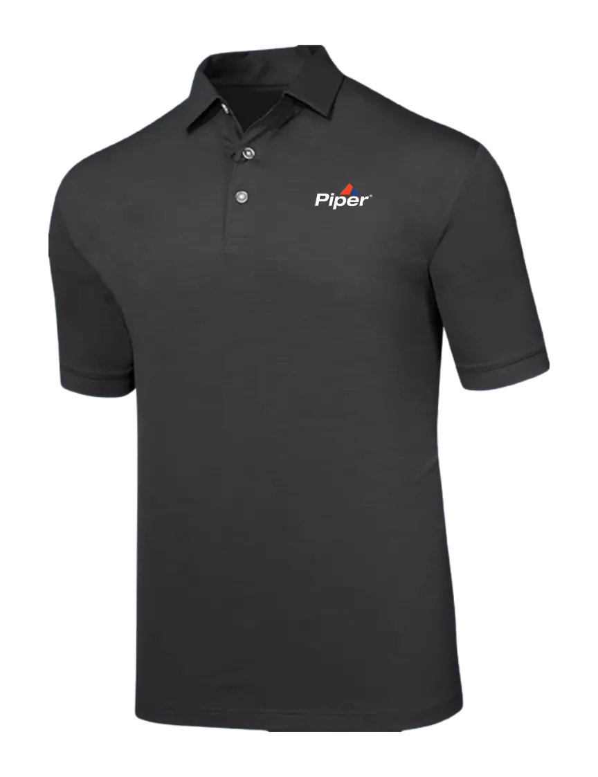 Piper Callaway Black Fashion Tonal Polo w/Piper Logo