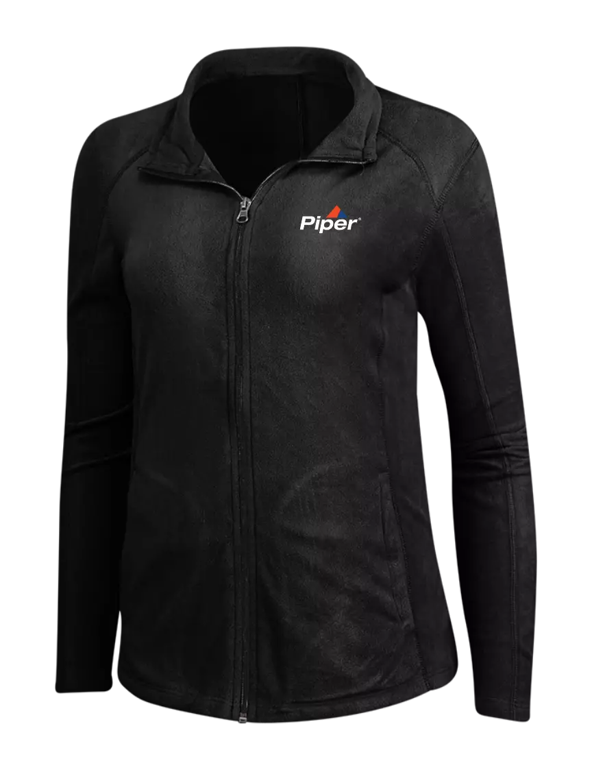 Piper Black Womens Microfleece Jacket w/Piper Logo