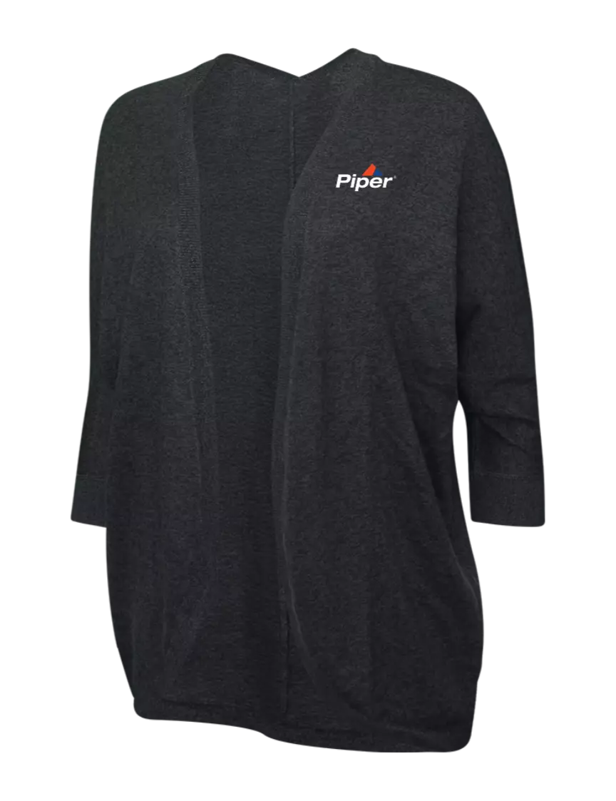 Piper Black Womens Marled Cocoon Sweater w/Piper Logo