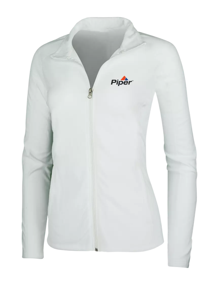 Piper White Womens Microfleece Jacket w/Piper Logo
