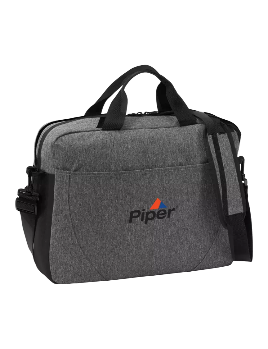 Piper Access Heather Grey/Black Briefcase w/Piper Logo