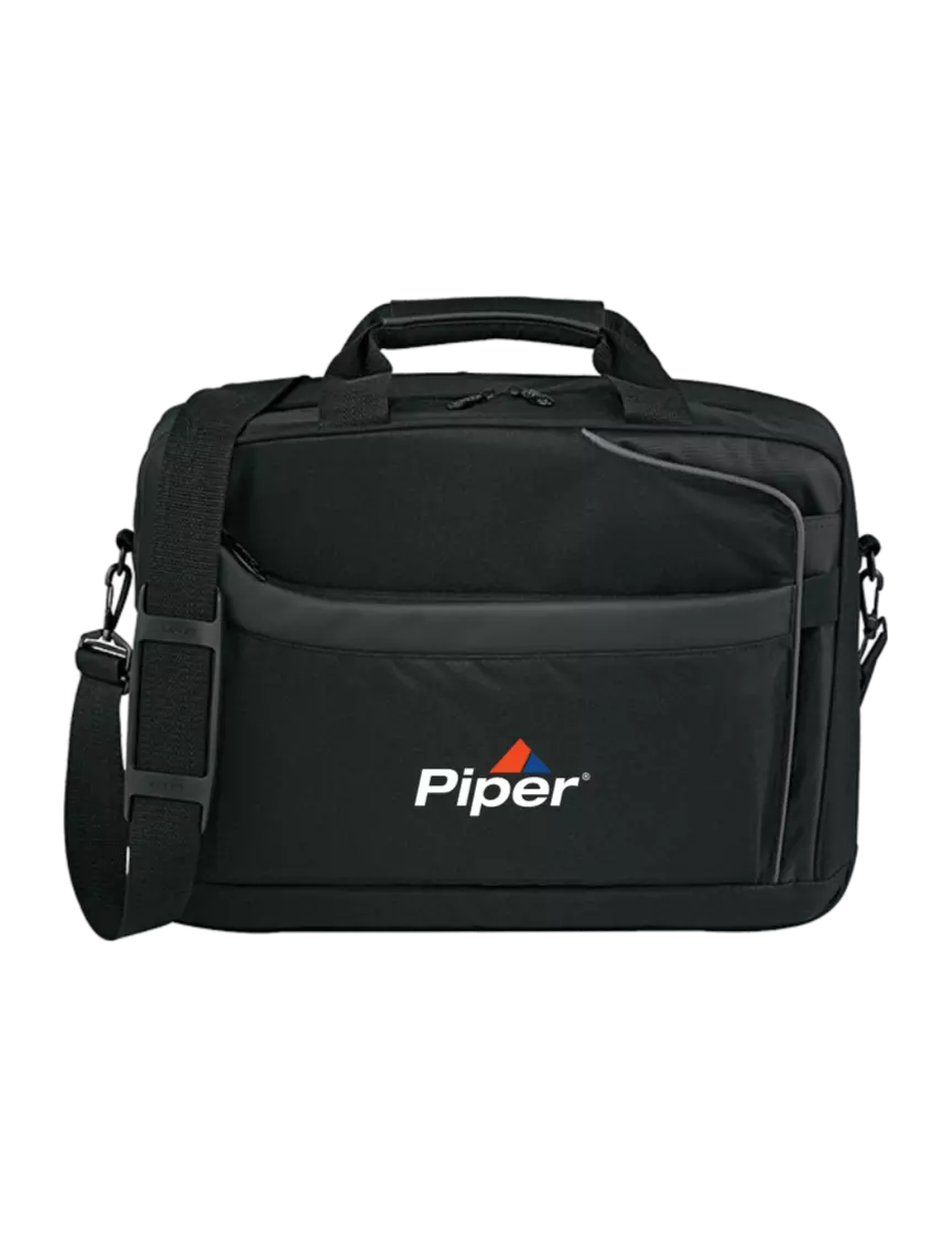 Piper CheckMate® Black TSA 15" Laptop Briefcase w/Piper Logo