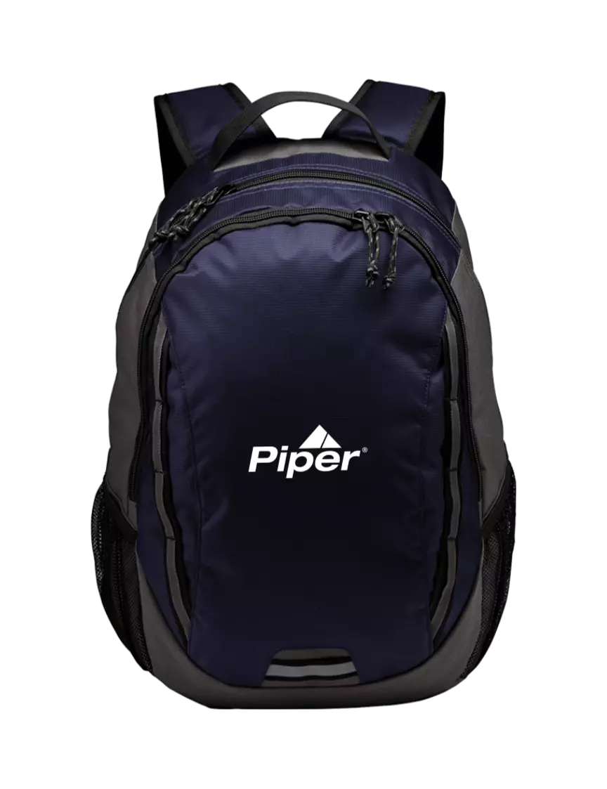 Piper Ridge Deep Navy/Dark Charcoal Laptop Backpack w/Piper Logo