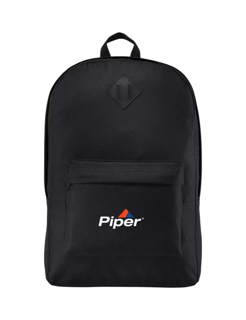 Piper Retro Black Backpack w/Piper Logo