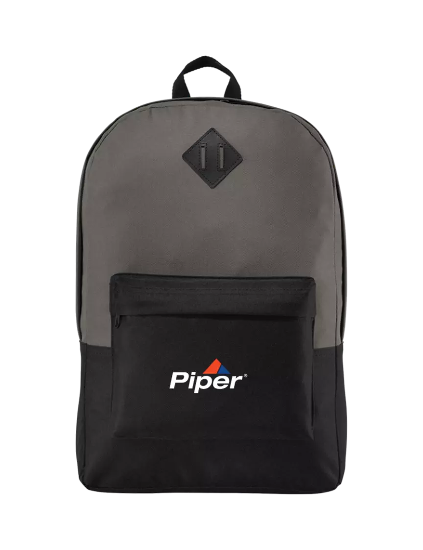 Piper Retro Dark Charcoal/Black Backpack w/Piper Logo