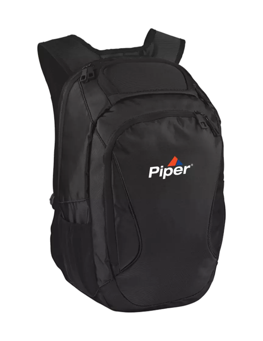 Piper Stealth Black Laptop Backpack w/Piper Logo