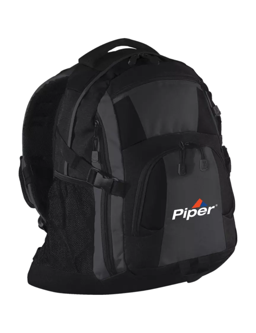 Piper Urban Black/Grey/Black Laptop Backpack w/Piper Logo