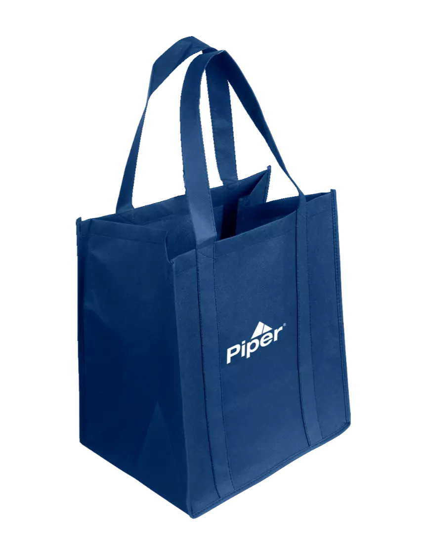 Piper Eco Reusable Jumbo Navy Blue Shopping Bag w/Piper Logo