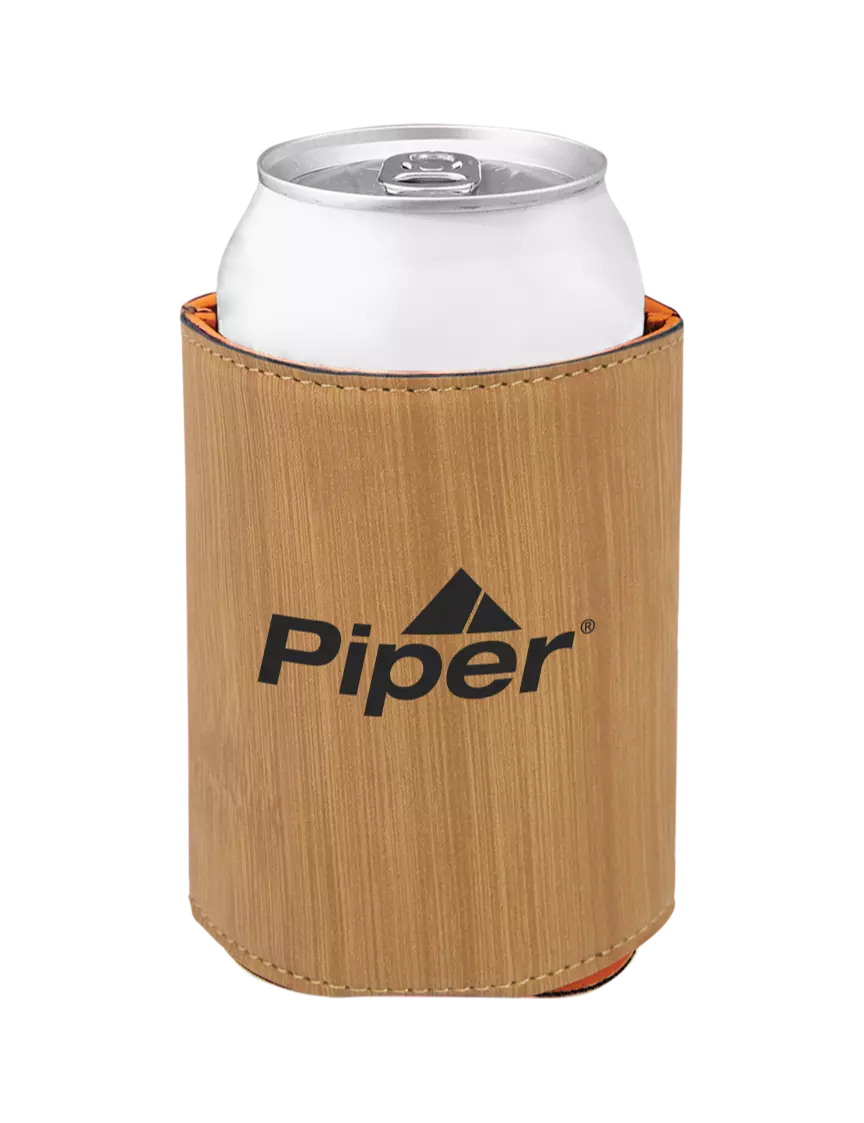 Piper Bamboo Leatherette Beverage Holder w/Piper Logo