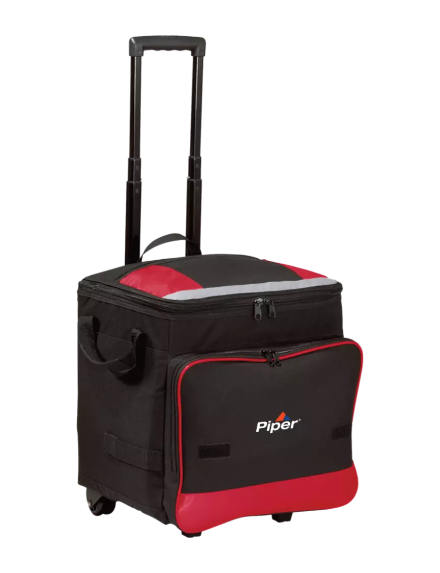 Piper Red Rolling Cooler w/Piper Logo