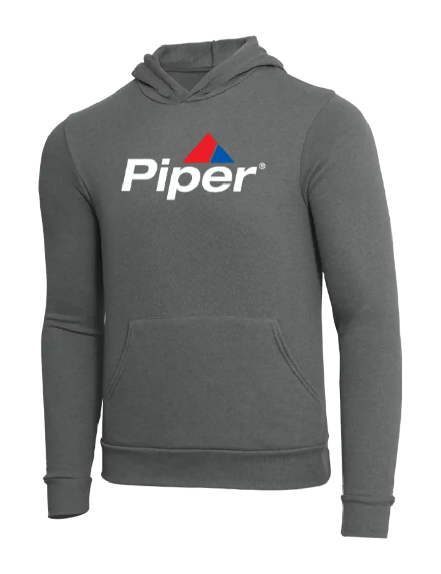 Piper BELLA+CANVAS ® Heather Grey Sponge Fleece Pullover Hoodie w/Piper Logo