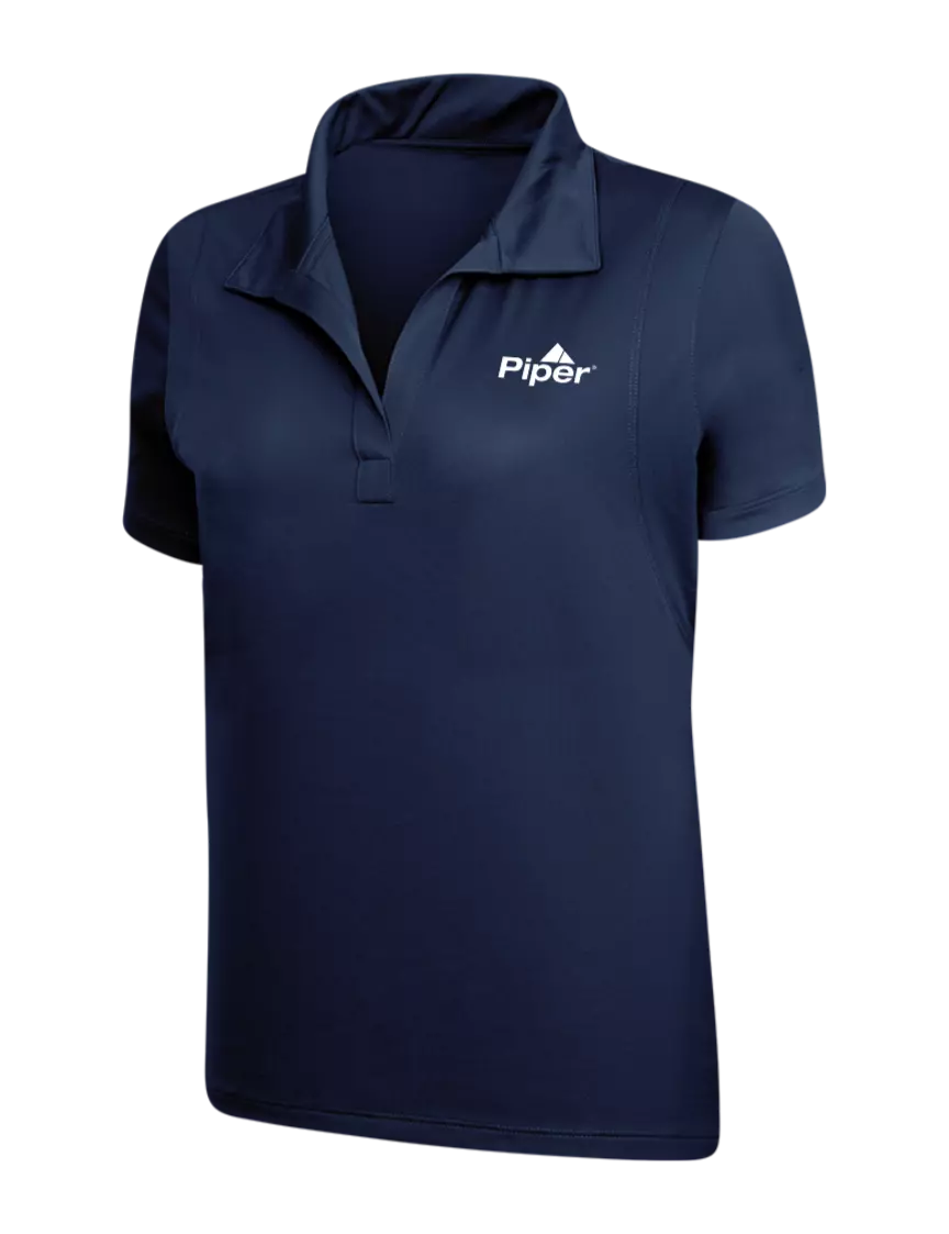 Piper Womens Navy Micropique Sport-Wick Polo w/Piper Logo