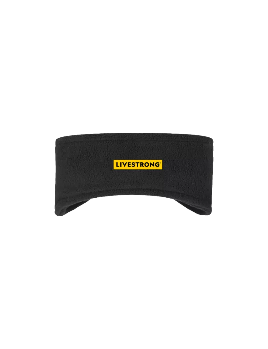 Livestrong Black Stretch Fleece Headband w/LIVESTRONG Logo