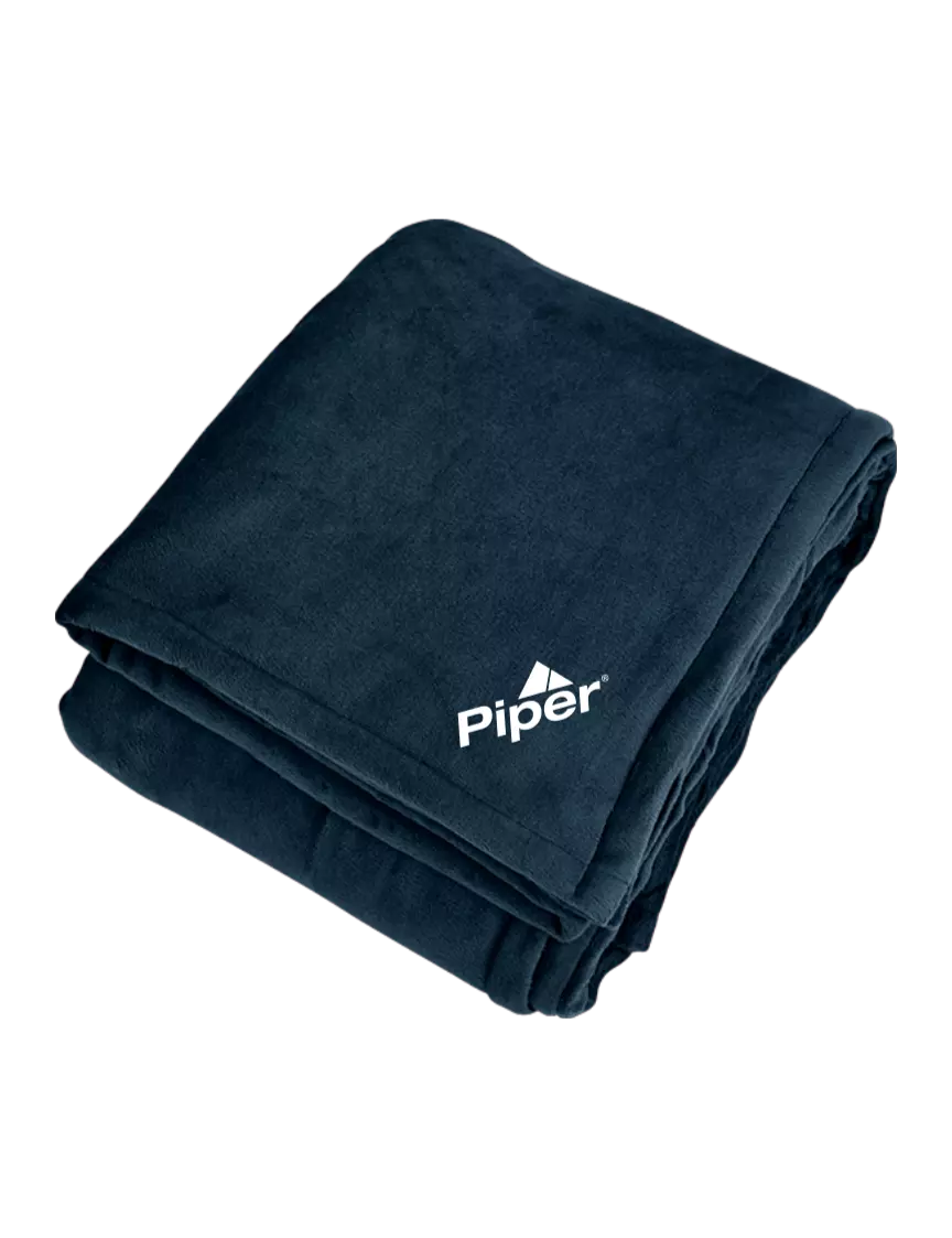 Piper Mountain Lodge Navy Eclipse Blanket w/Piper Logo